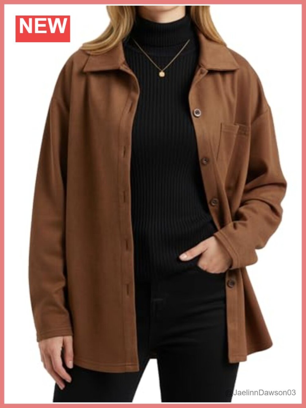 Faux Suede Button Down Shirt Long Sleeve Oversized Blouse